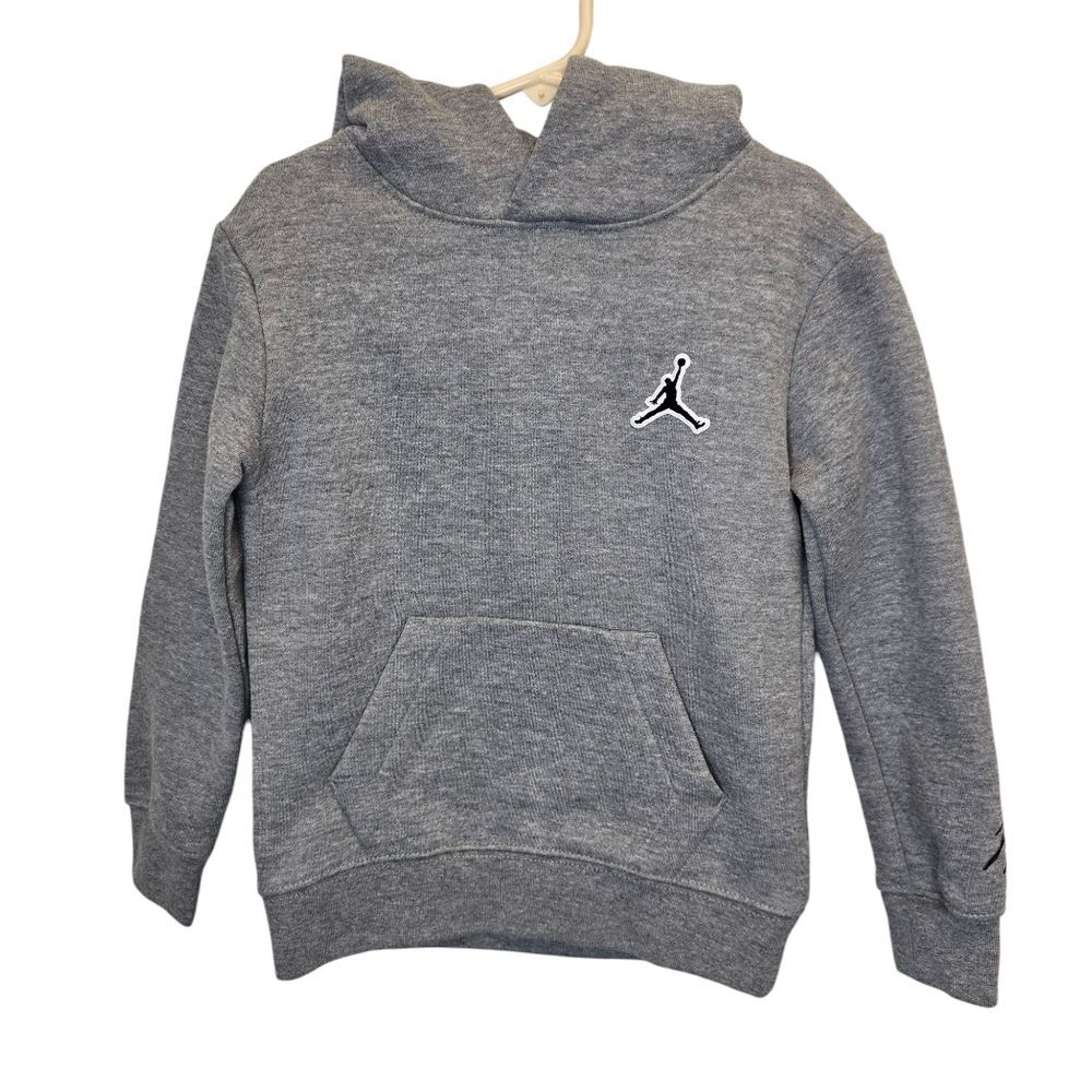 Jordan Boys S Jumpman Embroidered Signature Cozy Pullover Gray Sweater Hoodie